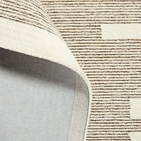 Edge Beige Geometric Wool Kids Area Rug 5'x8'