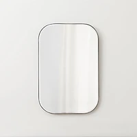Edge Black Rounded Rectangle Wall Mirror 36"x24"