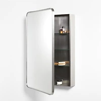 Edge Large Silver Rounded Rectangle Medicine Cabinet