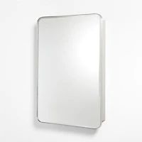 Edge Large Silver Rounded Rectangle Medicine Cabinet