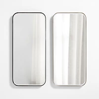 Edge Brass Metal Wide Depth Wall Mirror 19"x42"