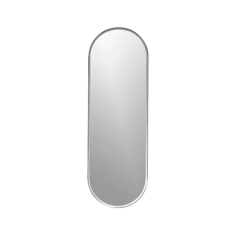 Edge Small Silver Capsule Wall Mirror 16"x48"
