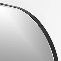 Edge Black Rounded Square Wall Mirror