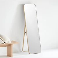 Edge Brass Standing Mirror