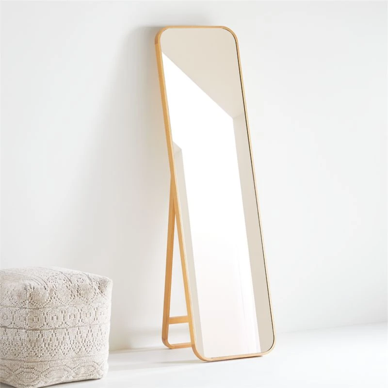 Edge Oak Rectangle Standing Mirror