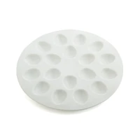 White Ceramic Deviled Egg Serving Platter