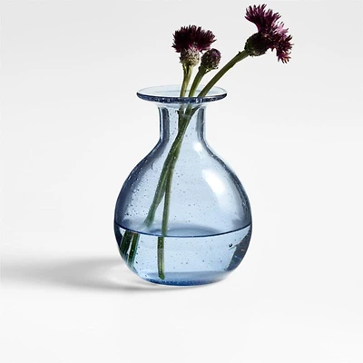 Eider Light Blue Glass Bud Vase 5"