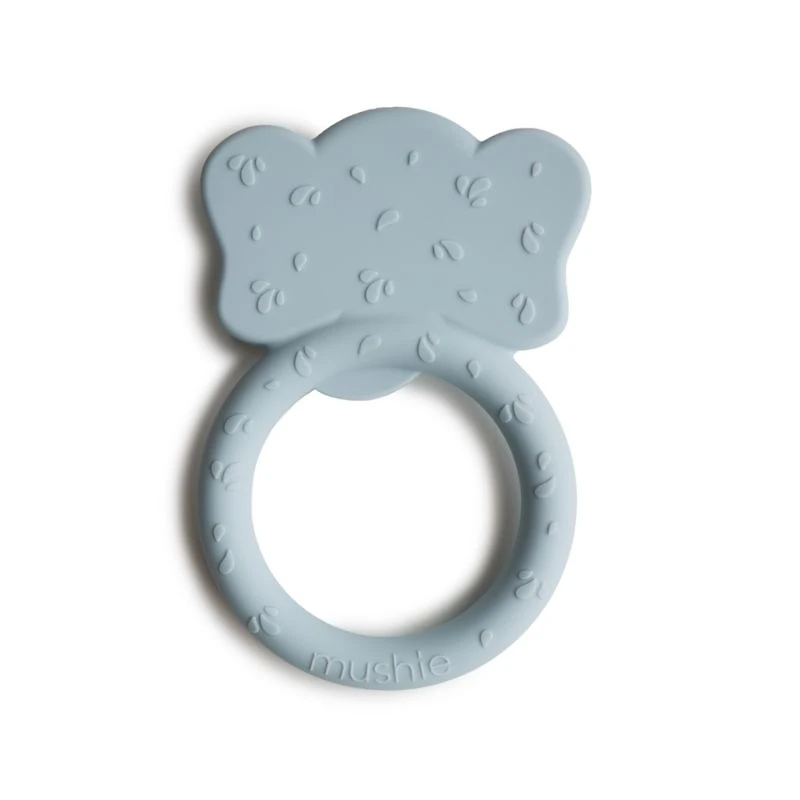 Mushie Blue Elephant Silicone Baby Teether