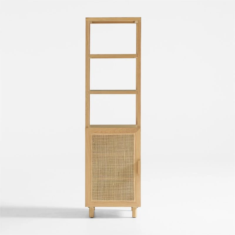 Eli Natural Oak Wood Bathroom Storage Tower