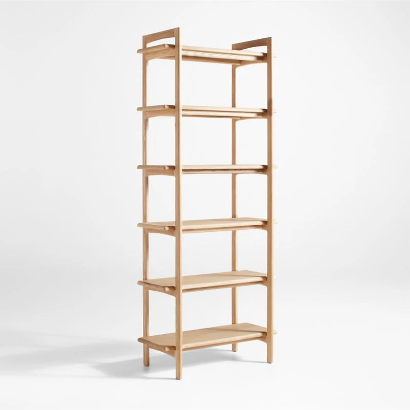 Elias Natural Elm Wood Open Bookcase