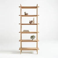 Elias Natural Elm Wood Open Bookcase