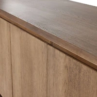 Elle 92" Natural Oak Wood Storage Media Console