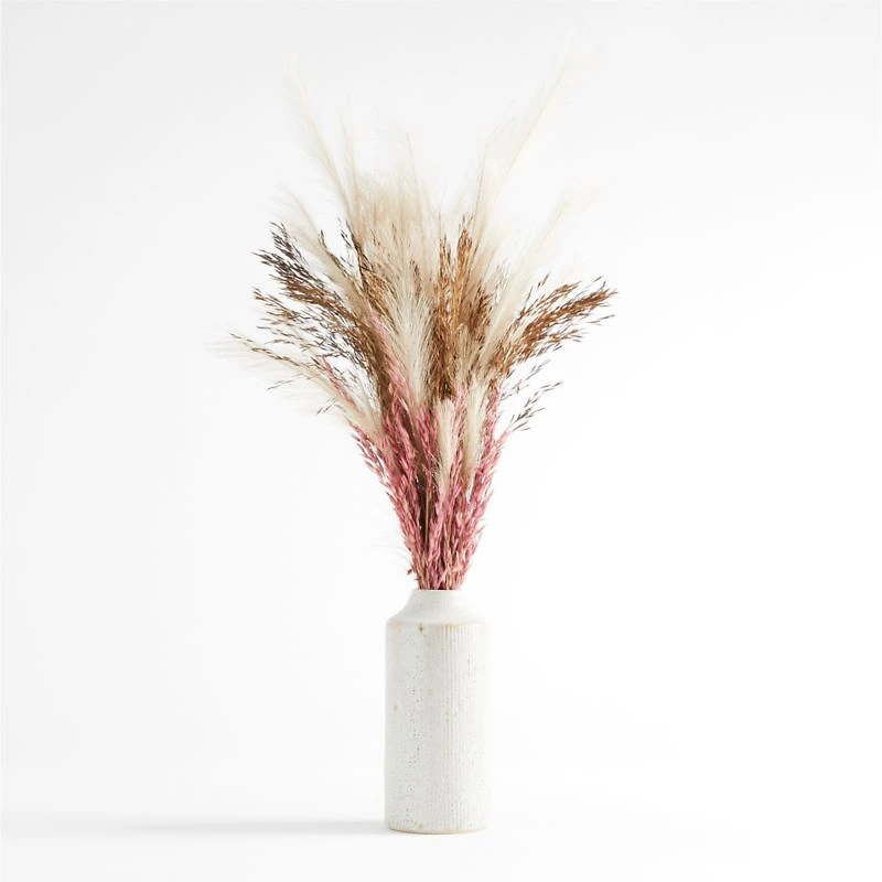 Ema Large White Ceramic Floor Vase 19"