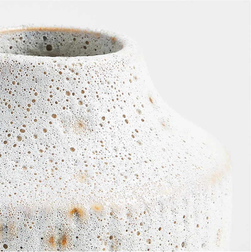 Ema Medium White Ceramic Vase 12.7"