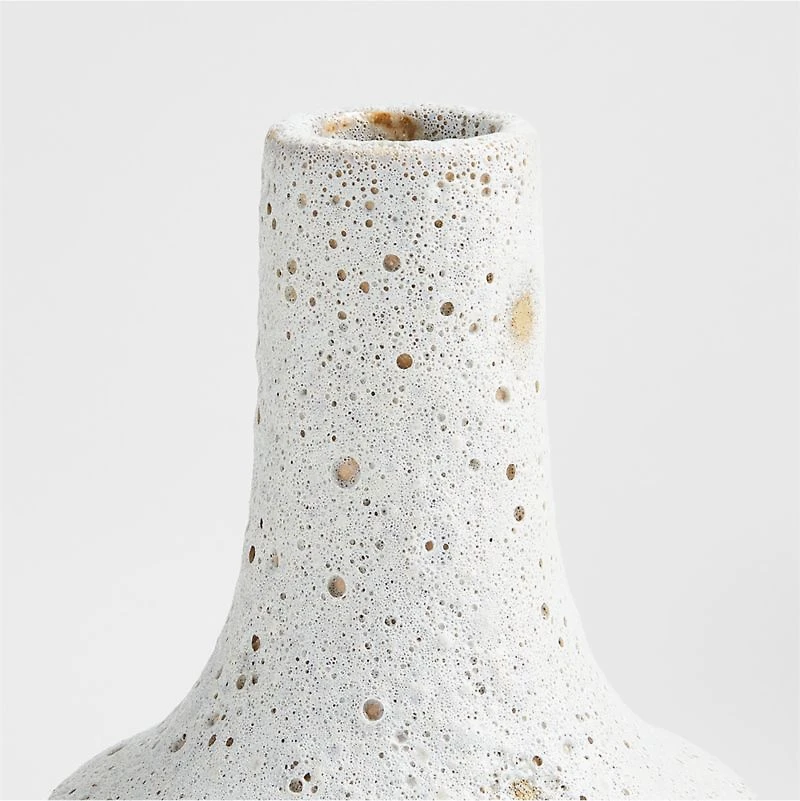 Ema Small White Ceramic Vase 8"