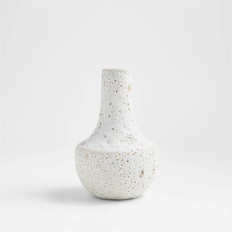 Ema Small White Ceramic Vase 8"