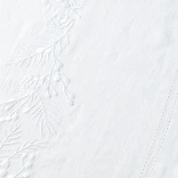 Embroidered Pinecone 120" EUROPEAN FLAX ™-Certified Linen Table Runner