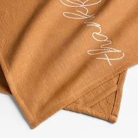 Embroidered "Thankful" Organic Cotton Kitchen Towel