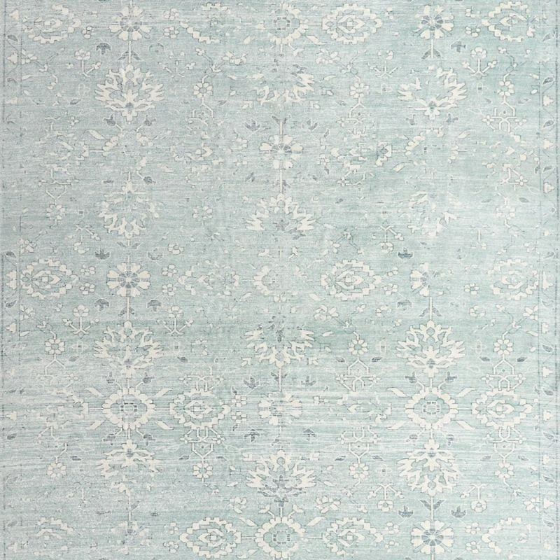 Hana Blue Floral Washable Area Rug 8'x10'