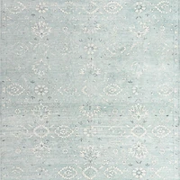 Hana Blue Floral Washable Area Rug 8'x10'