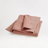 Pink Embossed Dot Organic Turkish Cotton Bath Towel
