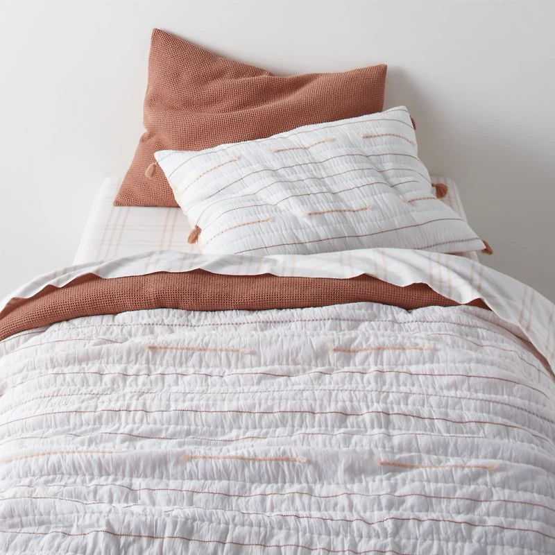 Stax Elegant Pink Yarn-Dyed Organic Cotton Kids Queen Sheet Set