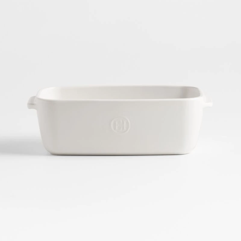 Emile Henry x Crate & Barrel Cream Ceramic Loaf Pan