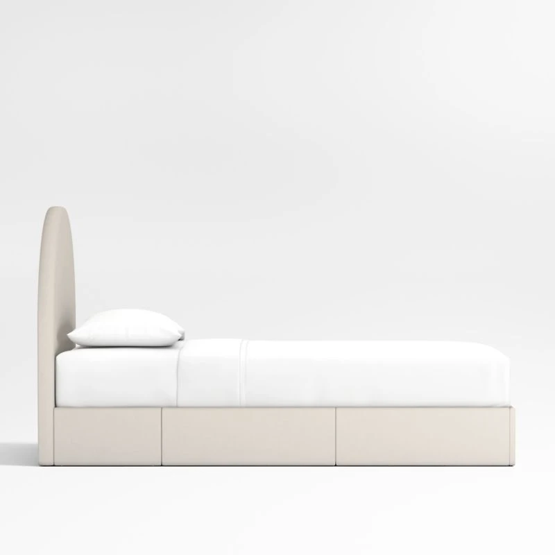 Emma Upholstered Arched Kids Twin Storage Bed