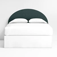 Emma Jungle Green Upholstered Arched Kids Full Headboard
