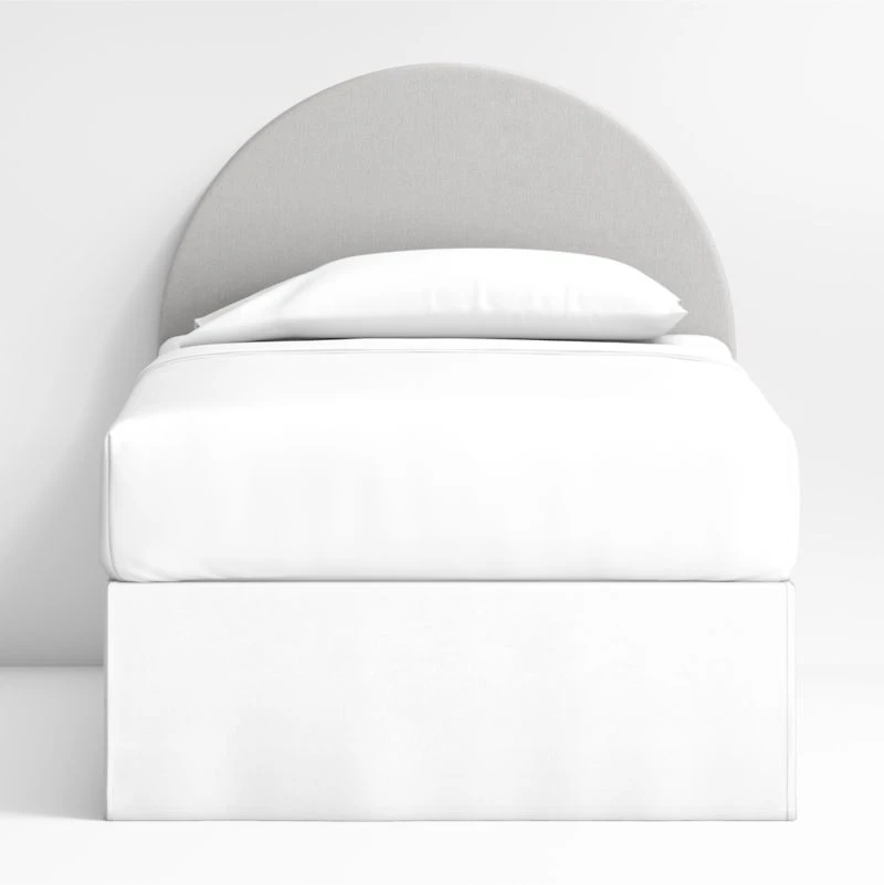 Emma Grey Upholstered Arched Kids Twin Headboard