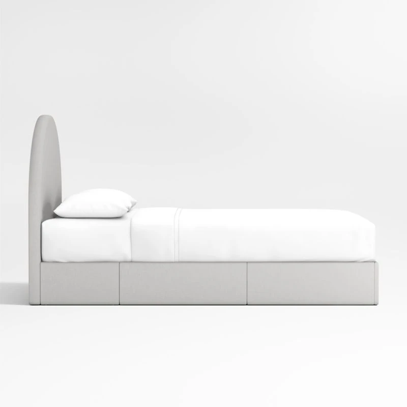 Emma Upholstered Arched Kids Full Storage Bed