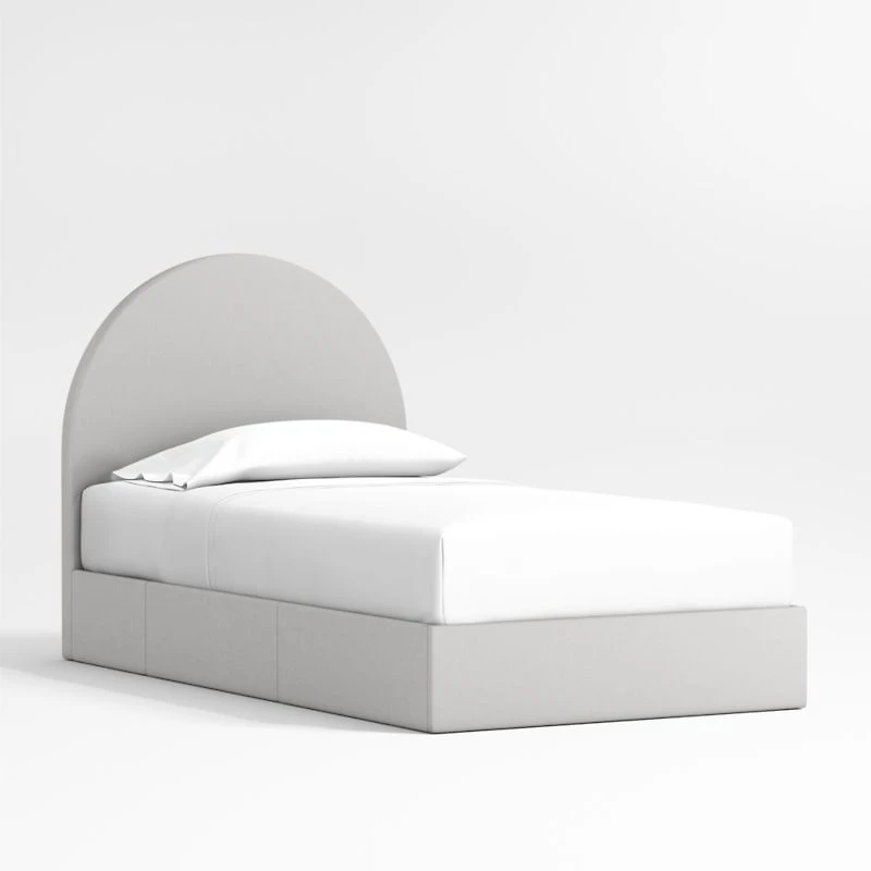 Emma Upholstered Arched Kids Full Storage Bed