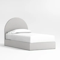 Emma Upholstered Arched Kids Full Storage Bed