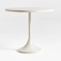Emme Whitewashed Wood and Cozy Grey Metal 26'' Round Kids Play Table
