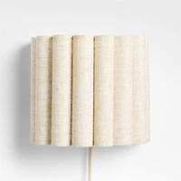Emme Pleated Linen Plug-In Wall Sconce