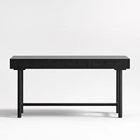 Emmer 60" Charcoal Oak Desk with Outlet