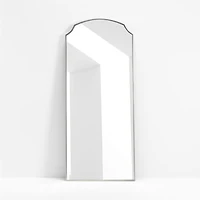 Emmy Narrow Pewter Silver Arch Floor Mirror 32"x76.25"