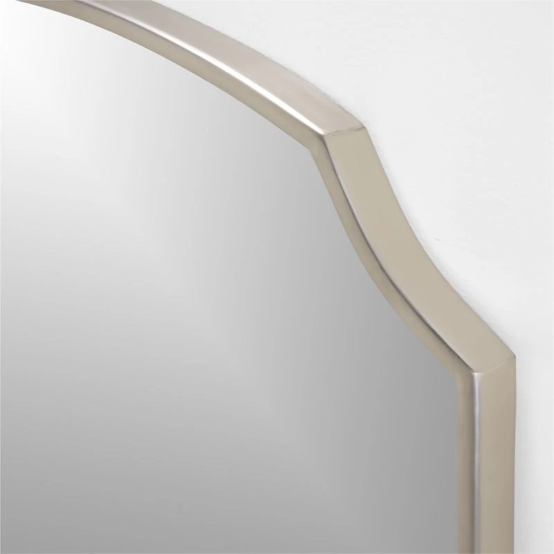 Emmy Narrow Pewter Silver Arch Floor Mirror 32"x76.25"