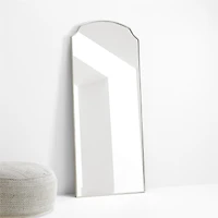 Emmy Narrow Pewter Silver Arch Floor Mirror 32"x76.25"