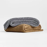 Sweater Knit 70"x55" Storm Grey Throw Blanket