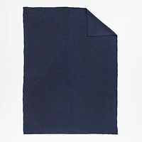 Sweater Knit 70"x55" Deep Indigo Blue Throw Blanket