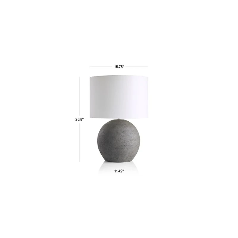 Esphera Grey Round Table Lamp, Set of 2