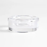 Essential Modern Low Wide Glass Tealight Candle Holder