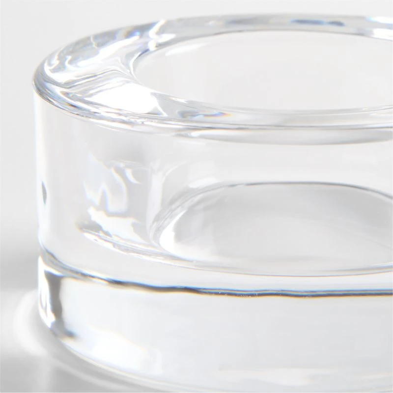 Essential Modern Short Glass Tealight Candle Holder