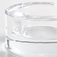 Essential Modern Short Glass Tealight Candle Holder