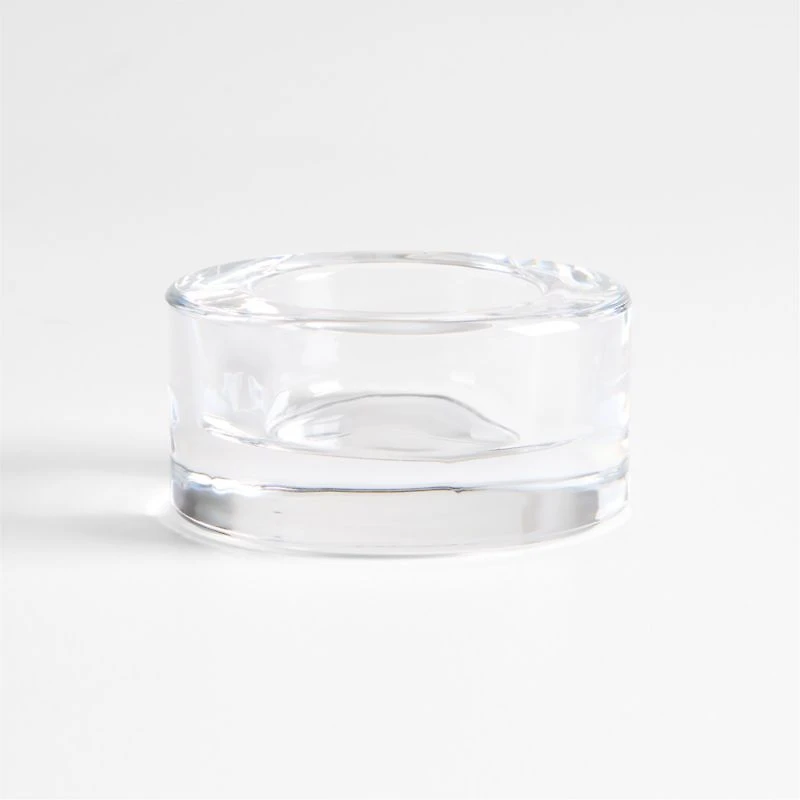 Essential Modern Short Glass Tealight Candle Holder
