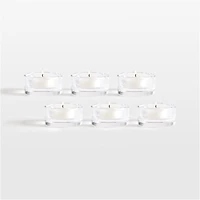 Essential Modern Short Glass Tealight Candle Holder, Set of 6