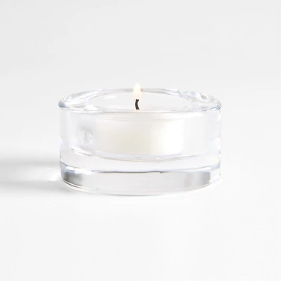 Essential Modern Short Glass Tealight Candle Holder