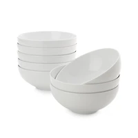 Aspen 7" Porcelain Cereal Bowls, Set of 8
