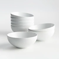 Aspen 7" Porcelain Cereal Bowls, Set of 8